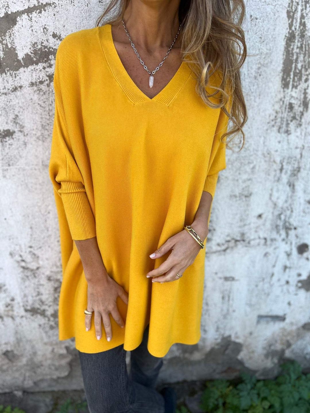 Céline | Cosy V-Neck Oversized Jumper
