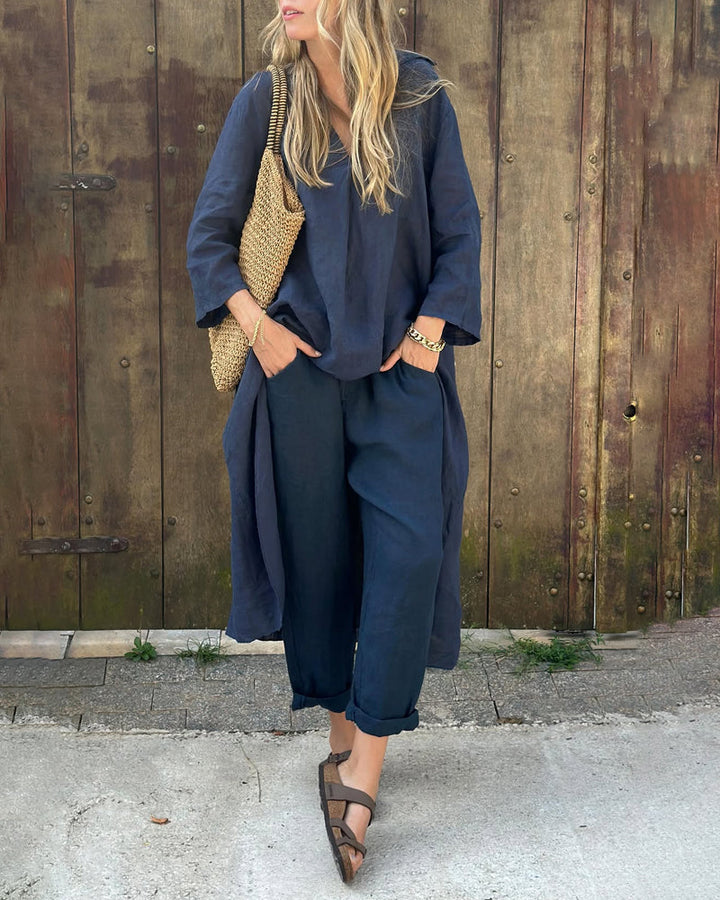 Cristy - Stylish Long Sleeve Top and Pants Set