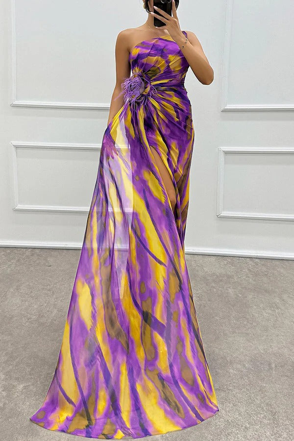 Elaris - Vibrant Slit Dress