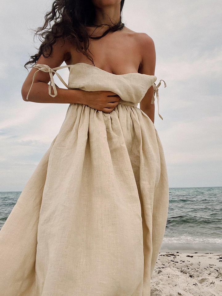 Marivic - Classic Backless Strappy Maxi Dress