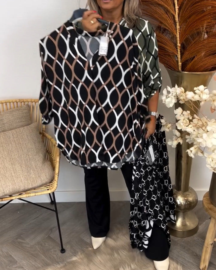 Selya - Geometric Print Blouse