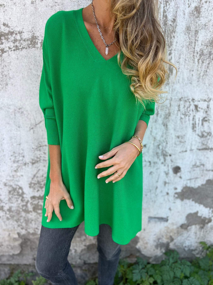 Céline | Cosy V-Neck Oversized Jumper