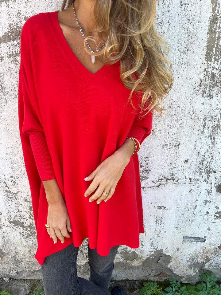 Céline | Cosy V-Neck Oversized Jumper