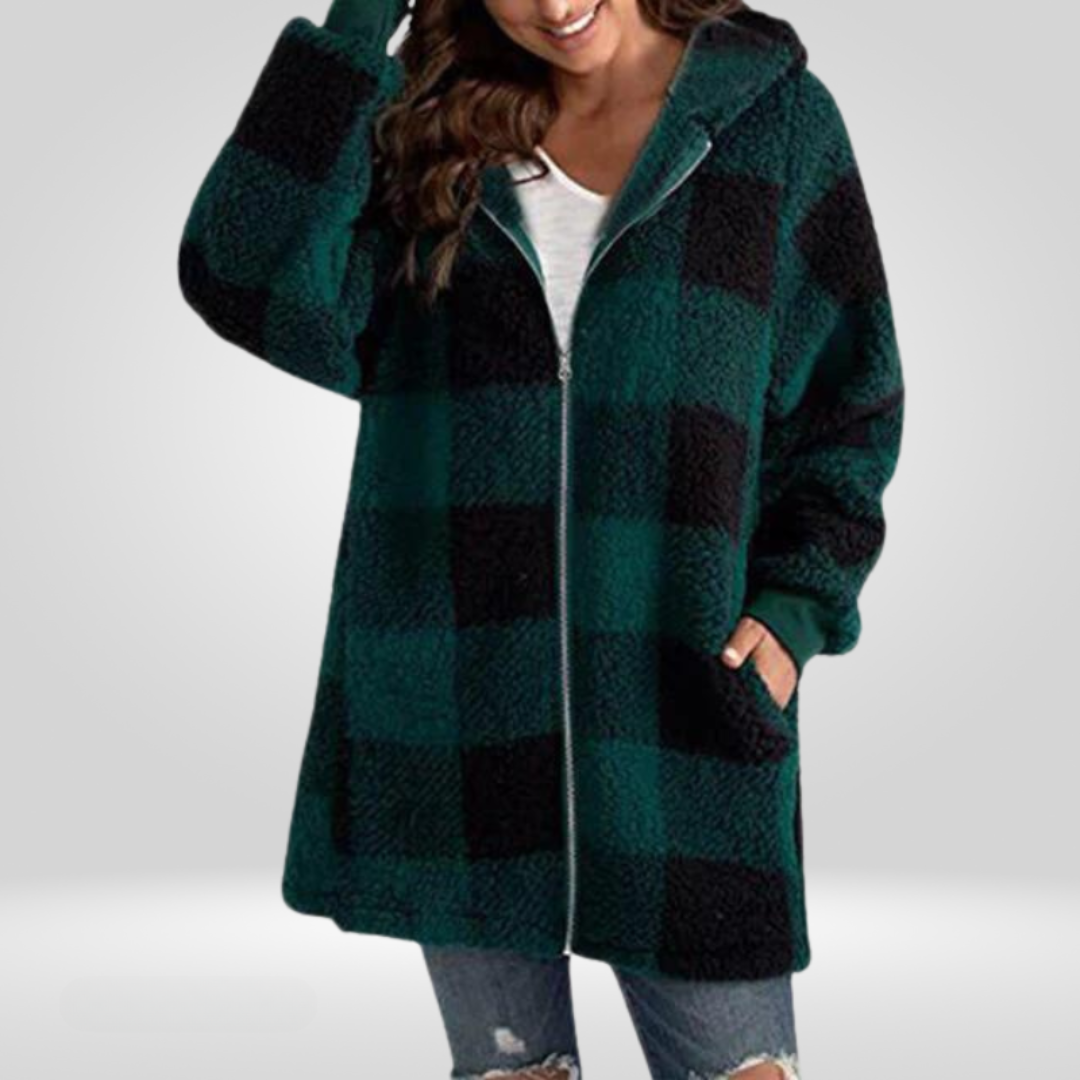 Ardia - Plaid Zip-Up Jacket