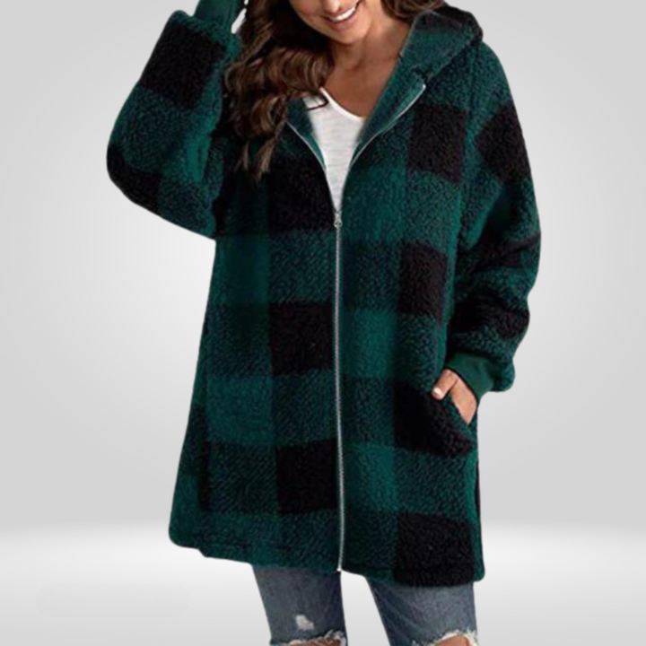 Ardia - Plaid Zip-Up Jacket