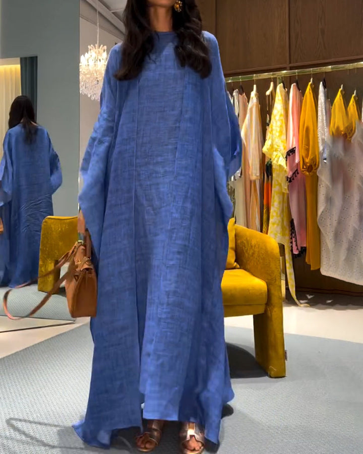 Solana - Loose Long Sleeve Cardigan Maxi Dress