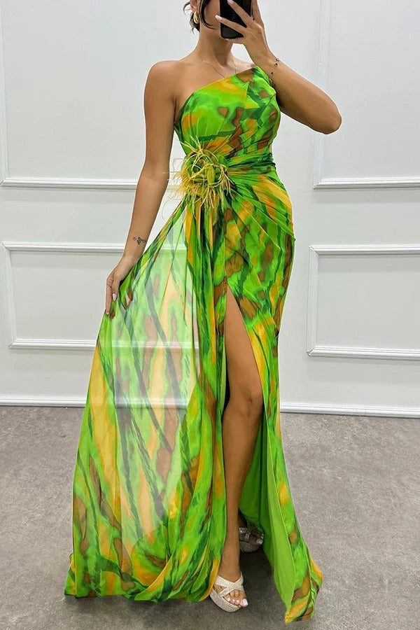 Elaris - Vibrant Slit Dress