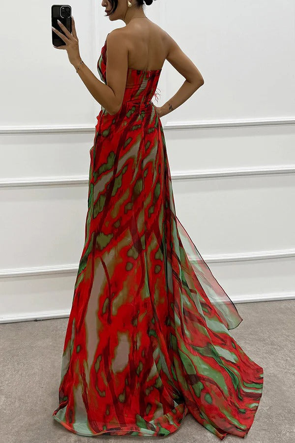 Elaris - Vibrant Slit Dress