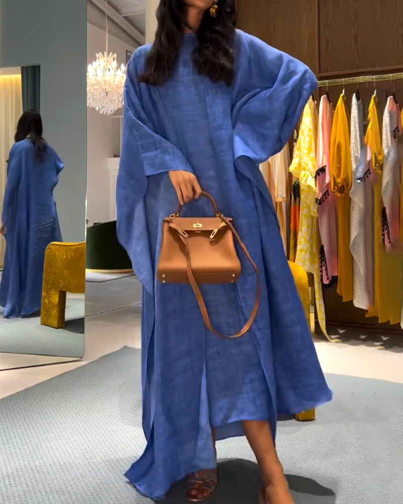 Solana - Loose Long Sleeve Cardigan Maxi Dress