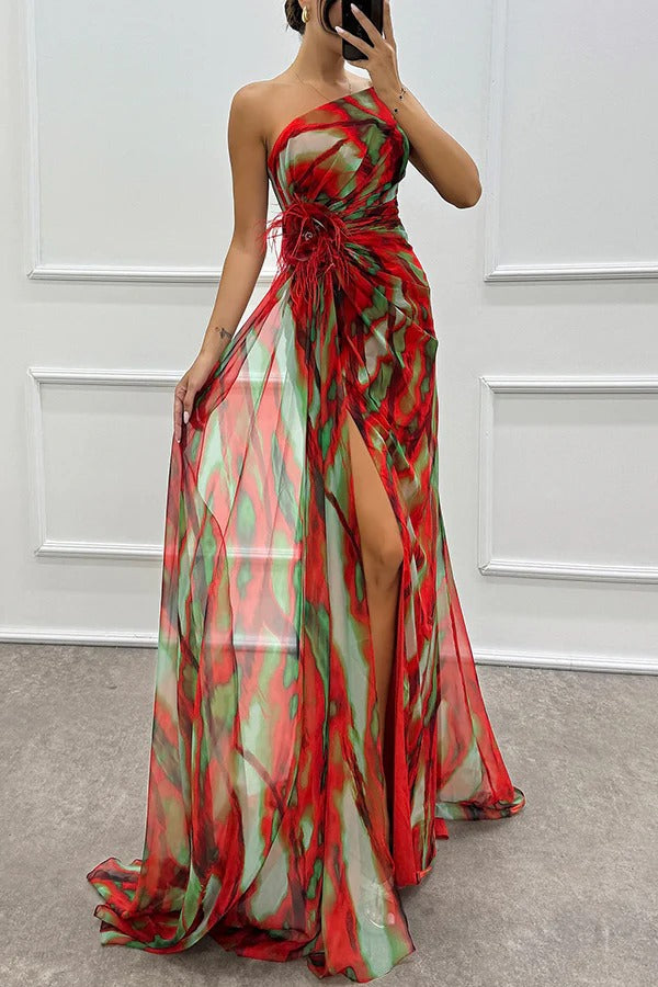 Elaris - Vibrant Slit Dress