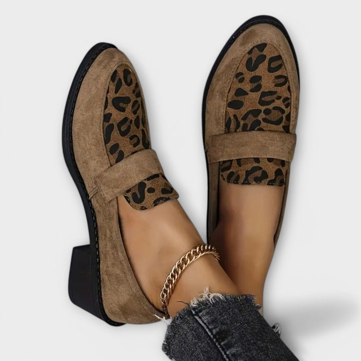 Zaylie - Leopard Block Loafers