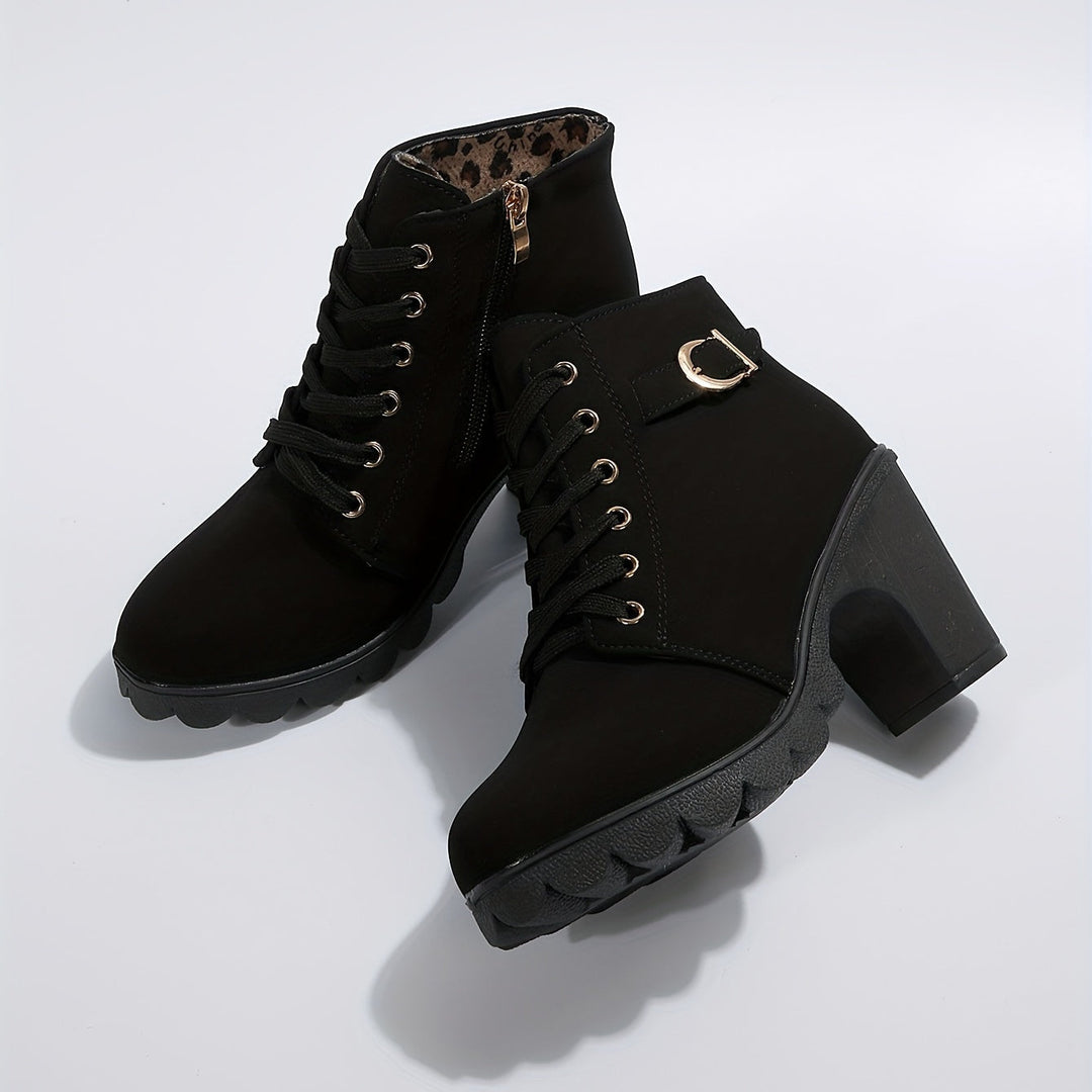 Yael - Luxe Lace-Up Pumps Boots