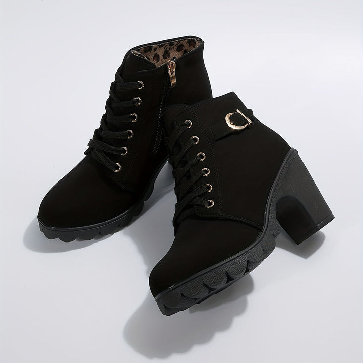 Yael - Luxe Lace-Up Pumps Boots