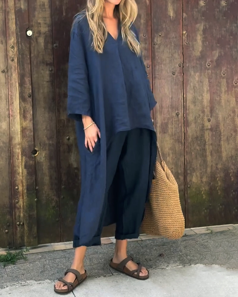 Cristy - Stylish Long Sleeve Top and Pants Set