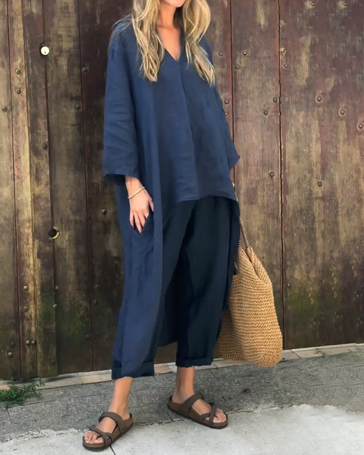 Cristy - Stylish Long Sleeve Top and Pants Set