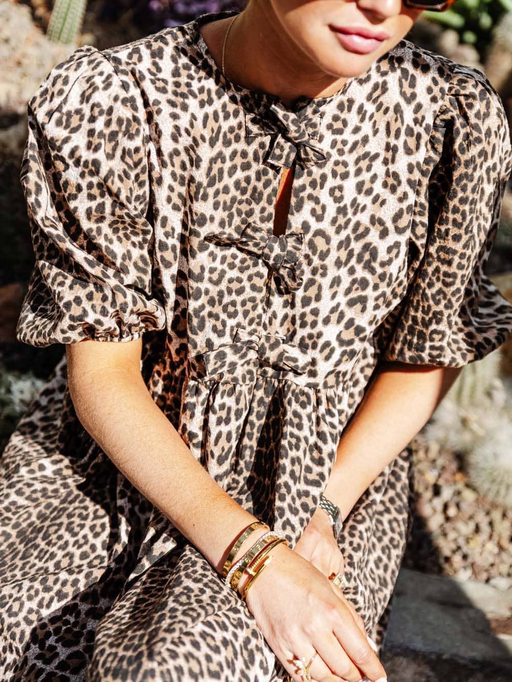 Camara - Leopard Lace-Up Dress