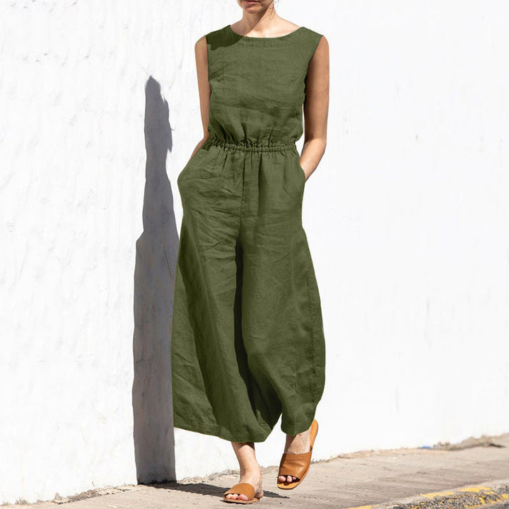 Janice - Casual Sleeveless Pocket Jumpsuit