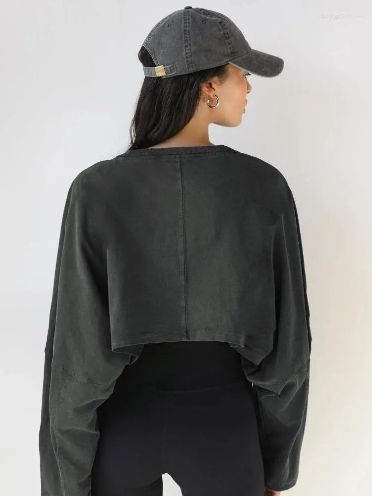 Aliana - Chic Cropped Sweatshirt
