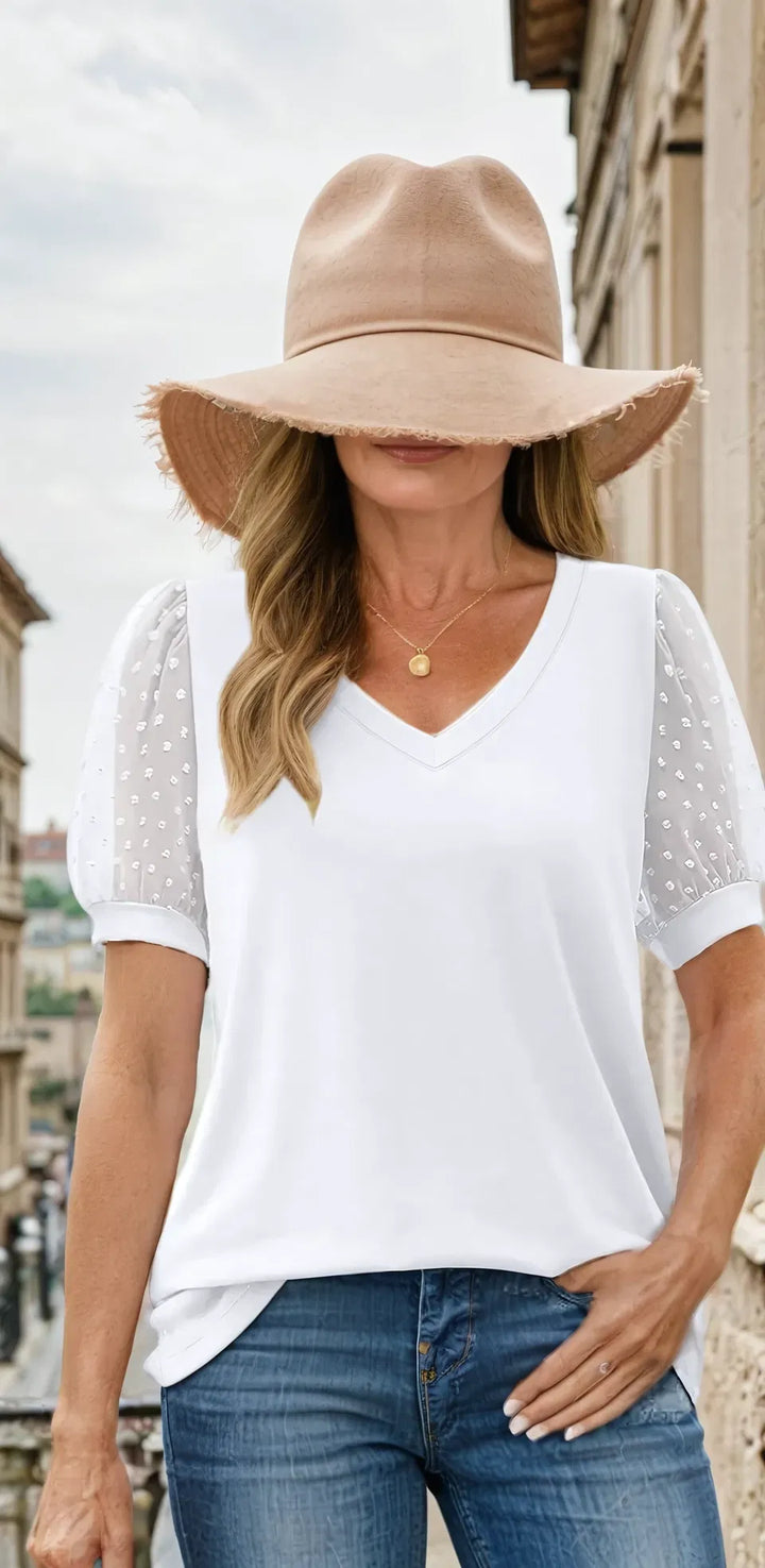 Viva™ - Elegant Top With V-neck