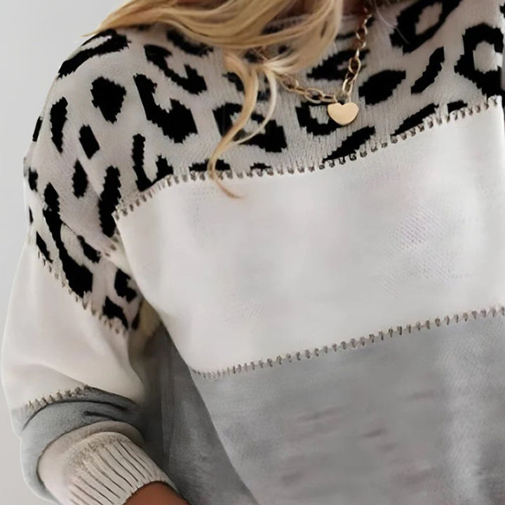 Angela - Leopard Print Casual Sweater