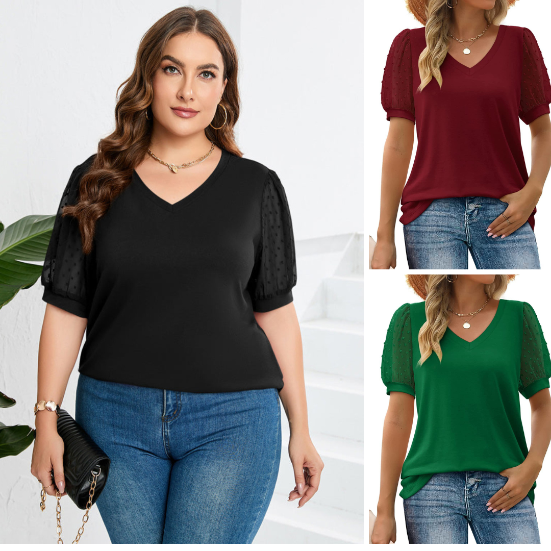 Viva™ - Elegant Top With V-neck