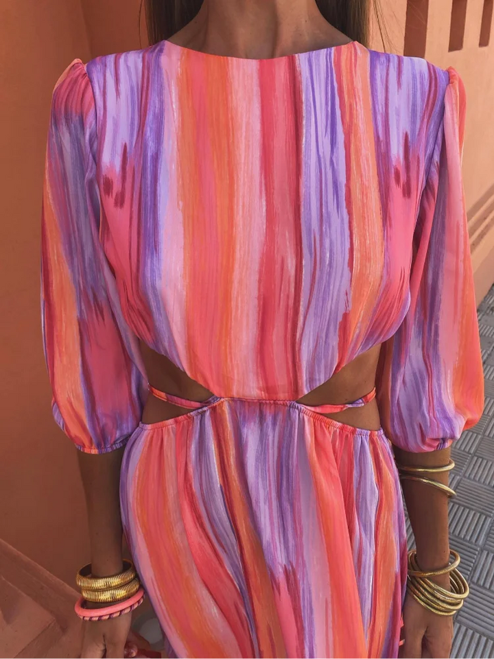 Zaria - Vibrant Cutout Dress