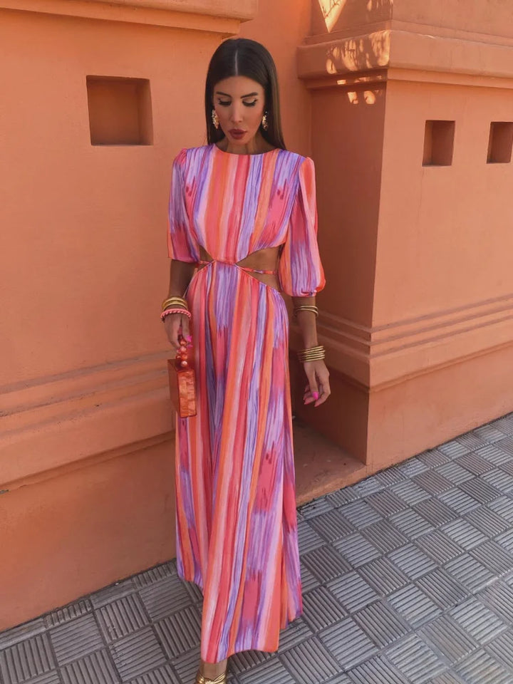 Zaria - Vibrant Cutout Dress