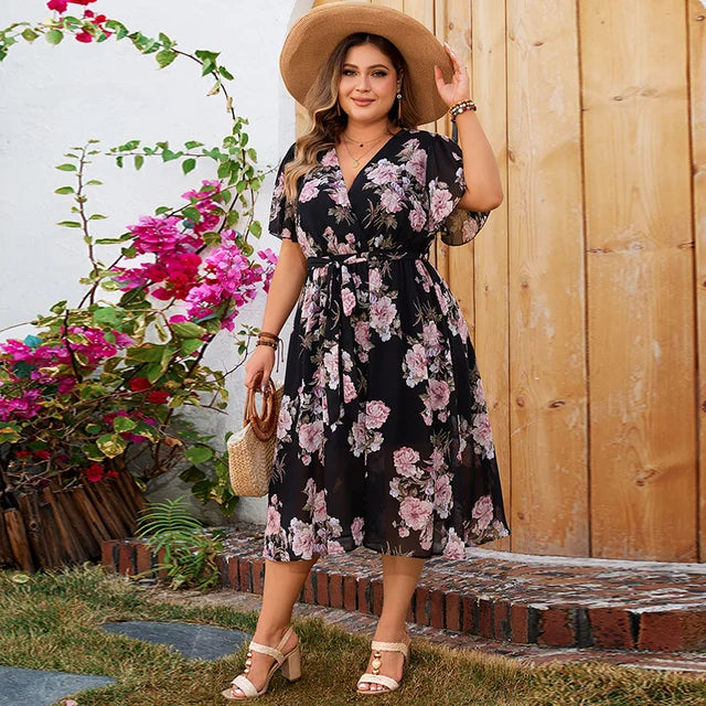 Shaia - Floral Embrace Dress