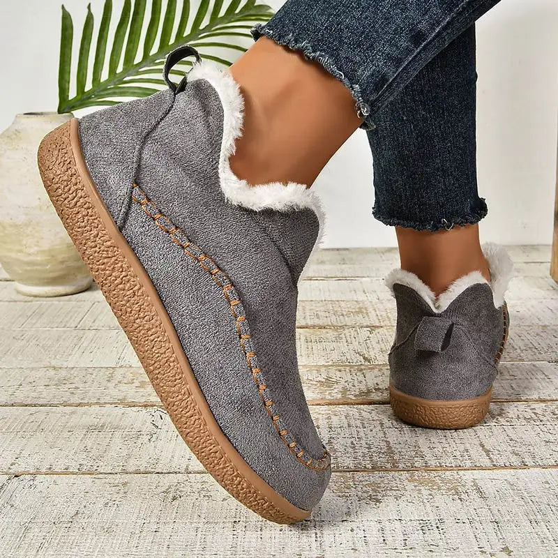 Vail - Warm Velvet Flat Winter Boots