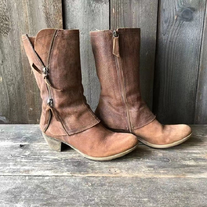 Angela | Women's Winter Cowgirl Boots with Warm Lining and Heel