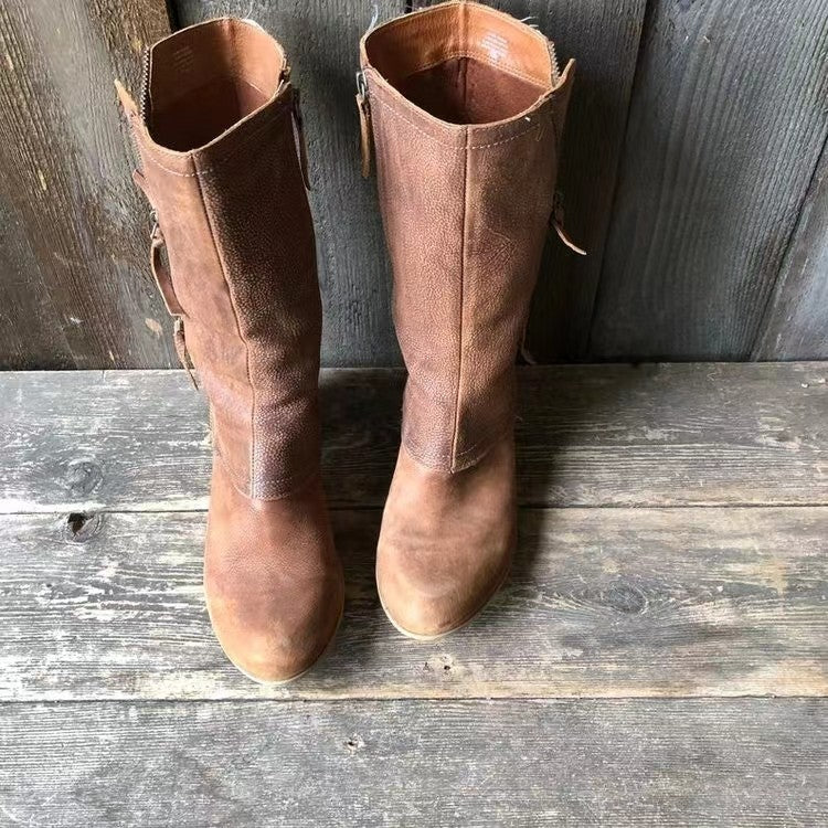 Angela | Women's Winter Cowgirl Boots with Warm Lining and Heel