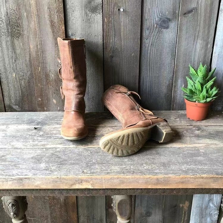 Angela | Women's Winter Cowgirl Boots with Warm Lining and Heel