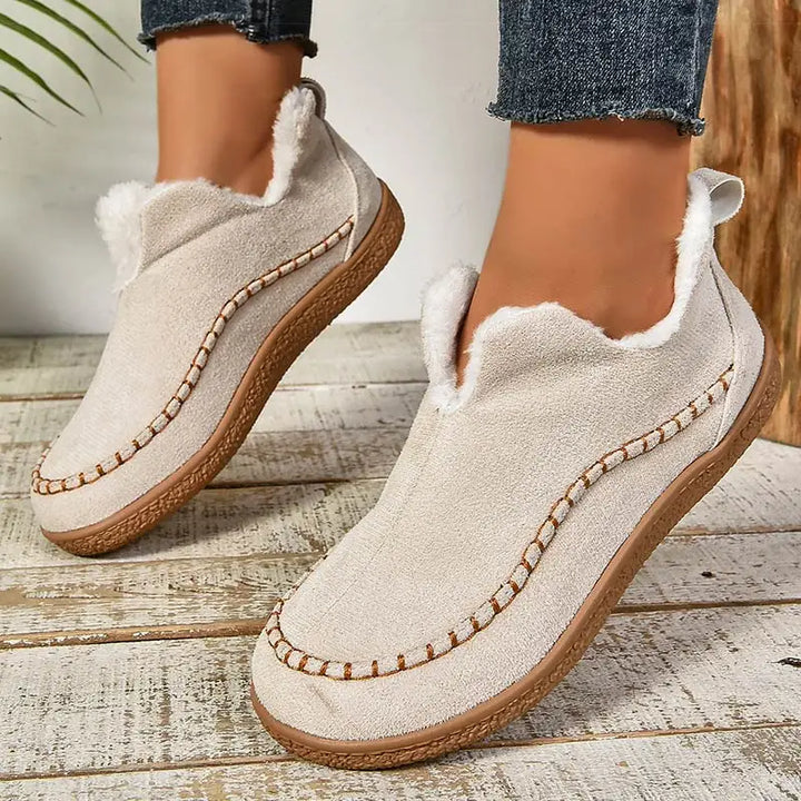 Vail - Warm Velvet Flat Winter Boots