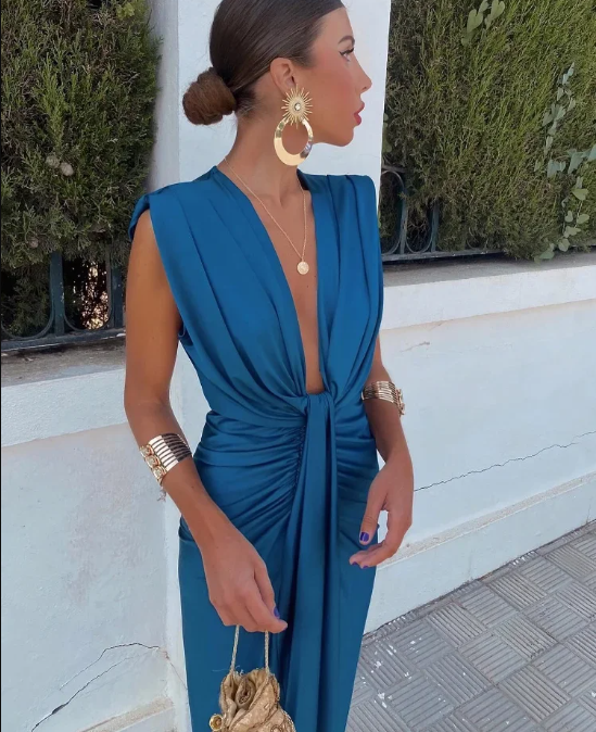 Ariana - Elegant Draped Evening Dress