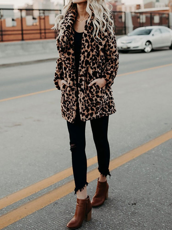 Jennie - Leopard Furry Jacket