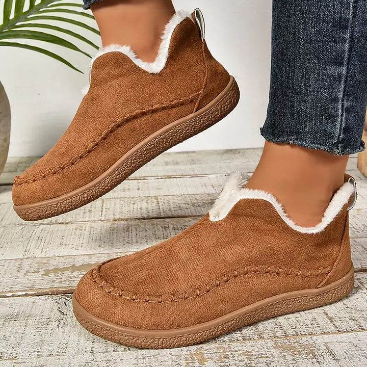 Vail - Warm Velvet Flat Winter Boots