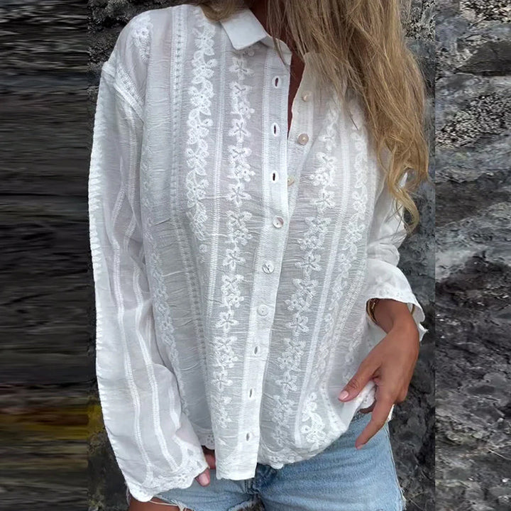 Kathlyn - Button-Up Polo Shirt