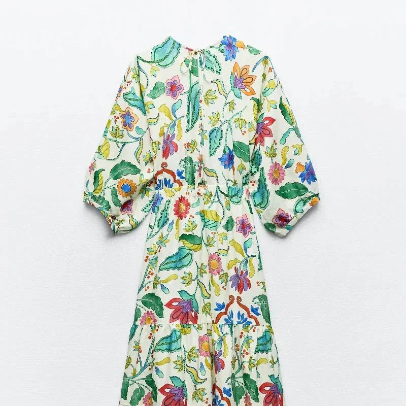 Elanore - Tropical Floral Dress