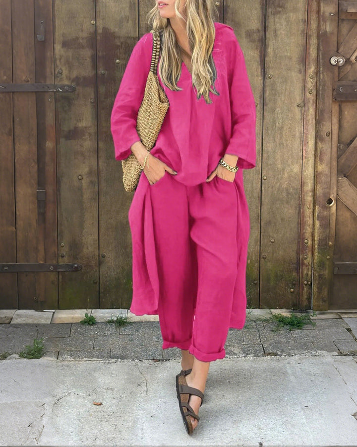 Cristy - Stylish Long Sleeve Top and Pants Set