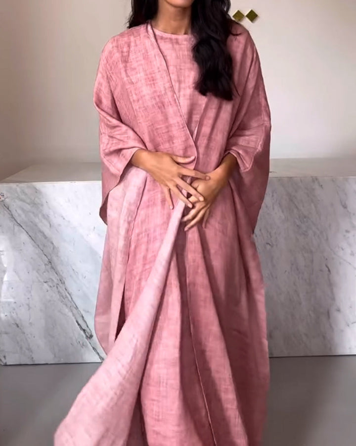 Solana - Loose Long Sleeve Cardigan Maxi Dress