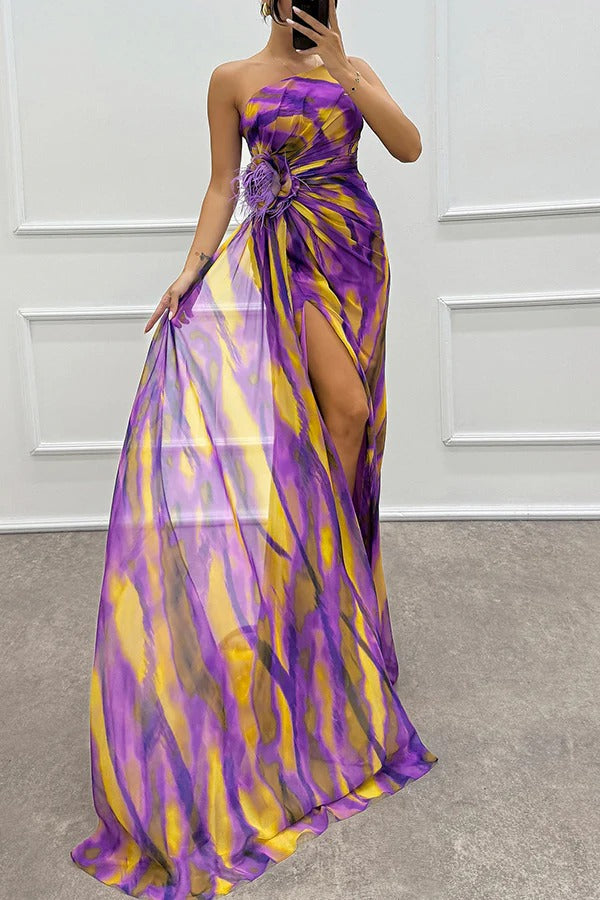 Elaris - Vibrant Slit Dress