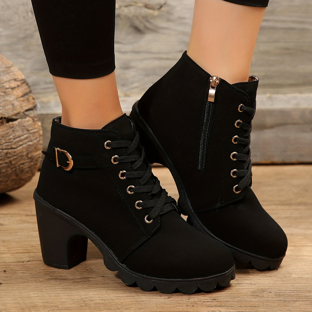 Yael - Luxe Lace-Up Pumps Boots