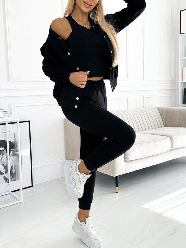 Eunice - Casual Button-Up Lounge Set