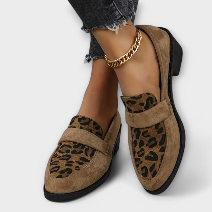 Zaylie - Leopard Block Loafers