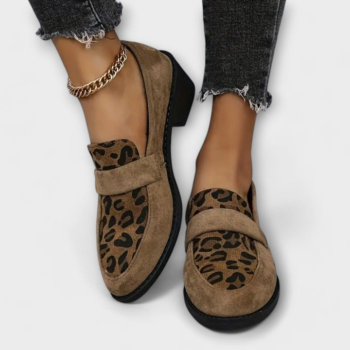 Zaylie - Leopard Block Loafers