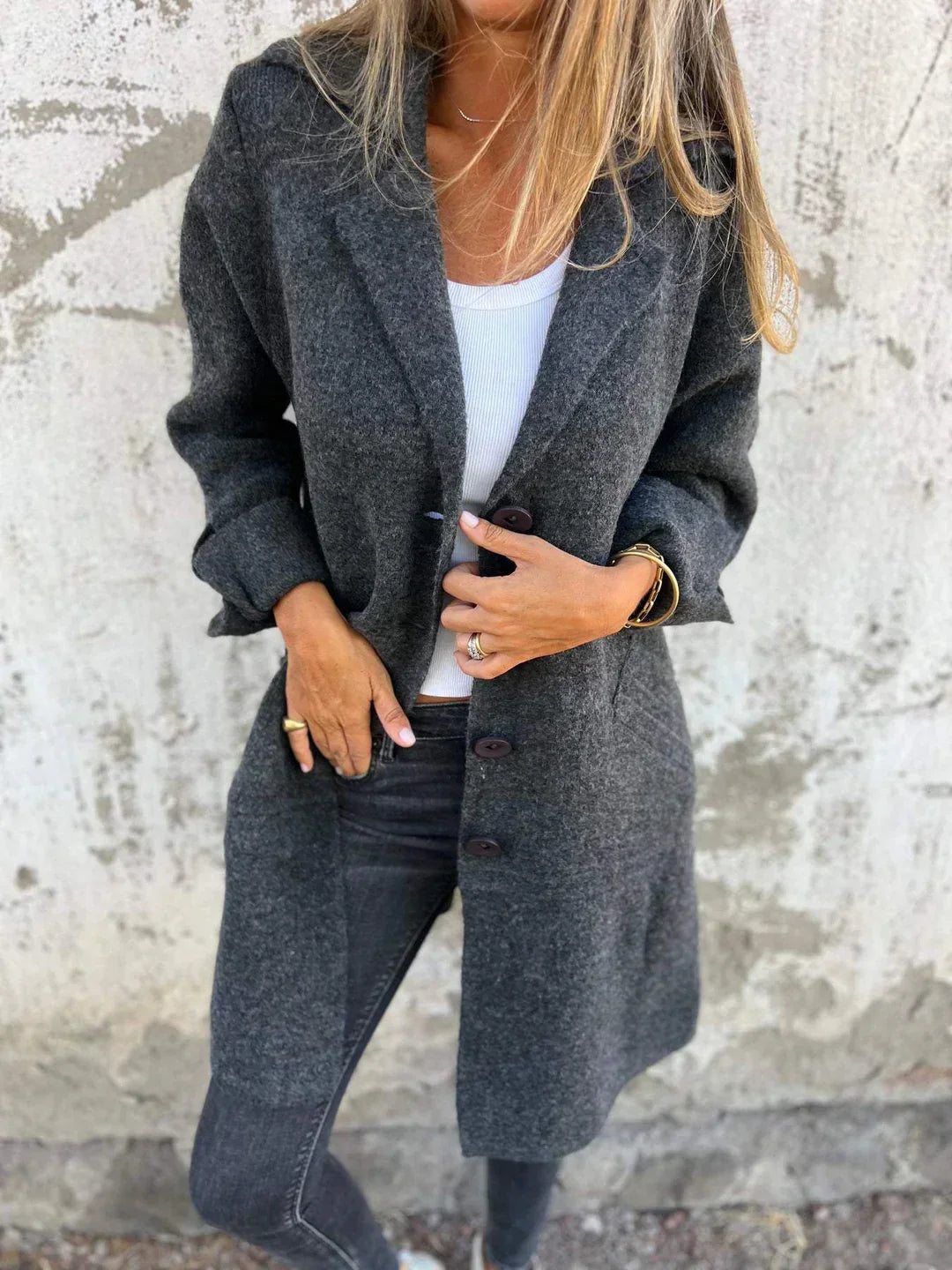 Aaliyah - Cozy Button Coat