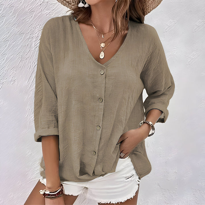 Laine - Button-Up Blouse