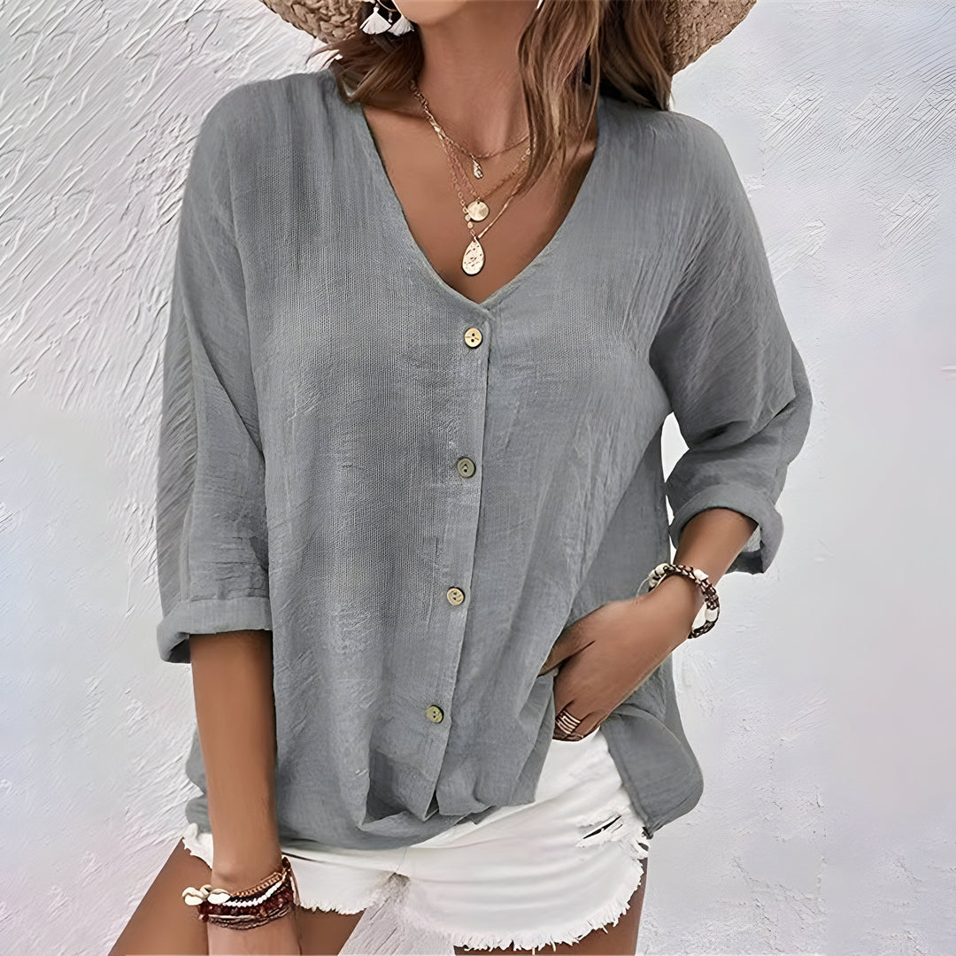 Laine - Button-Up Blouse